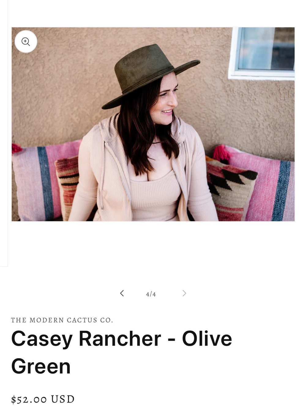 Casey Rancher Hat in Olive Green